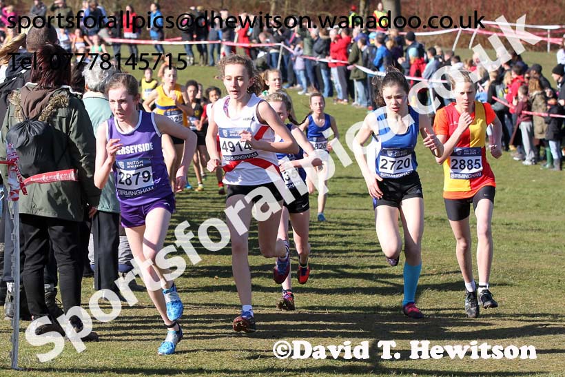 Girls under-13s Inter Counties Cross Country,  Cofton Park, Birmingham. Photo: David T. Hewitson/Sports for All Pics